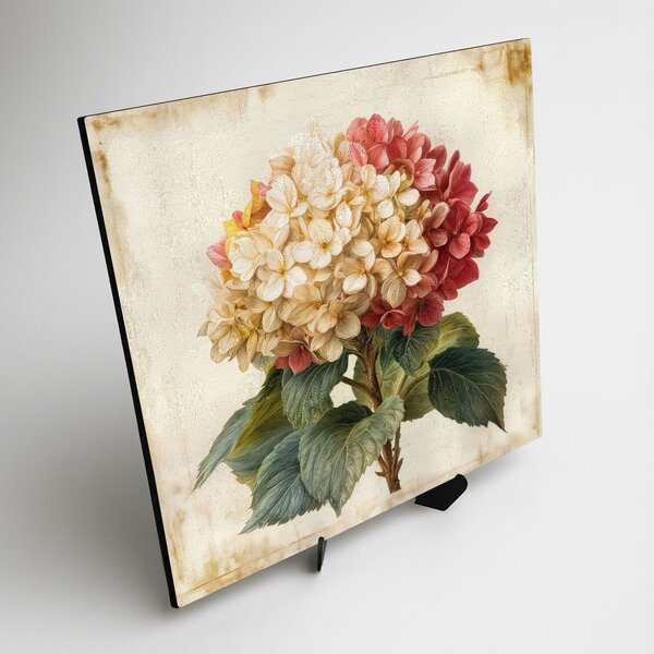 DUBLEZ | Tablou vintage cu floare - Hortensia romantică | Imprimare UV premium