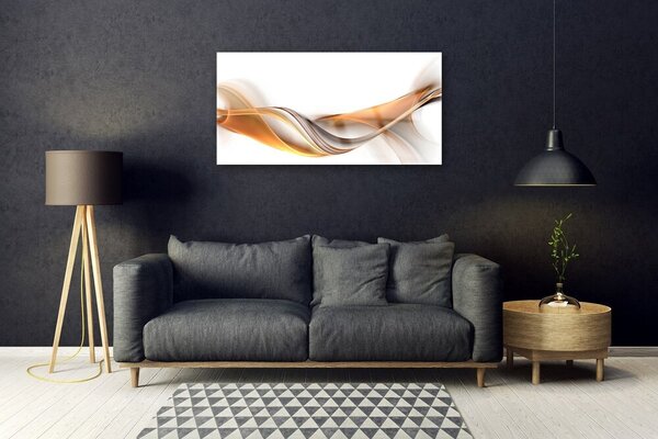 Tablou pe sticla Abstract Art Galben Gri Alb