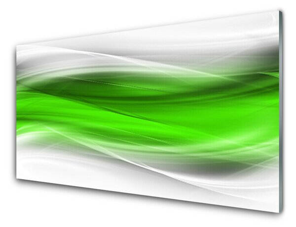 Panou sticla bucatarie Abstract Art Verde Gri Alb