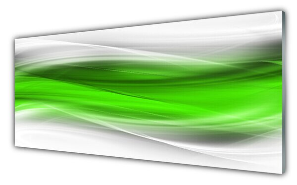Panou sticla bucatarie Abstract Art Verde Gri Alb
