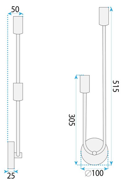 Aplica perete APP1148-2W gold