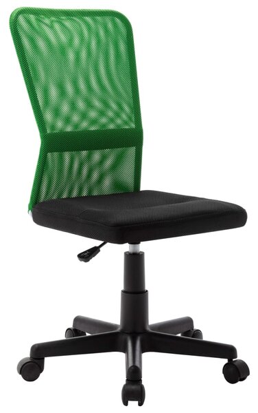 Scaun de birou, negru și verde, 44x52x100 cm, plasă textilă