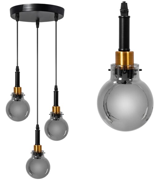 Lampă suspendată APP1125-3CP Black Gold