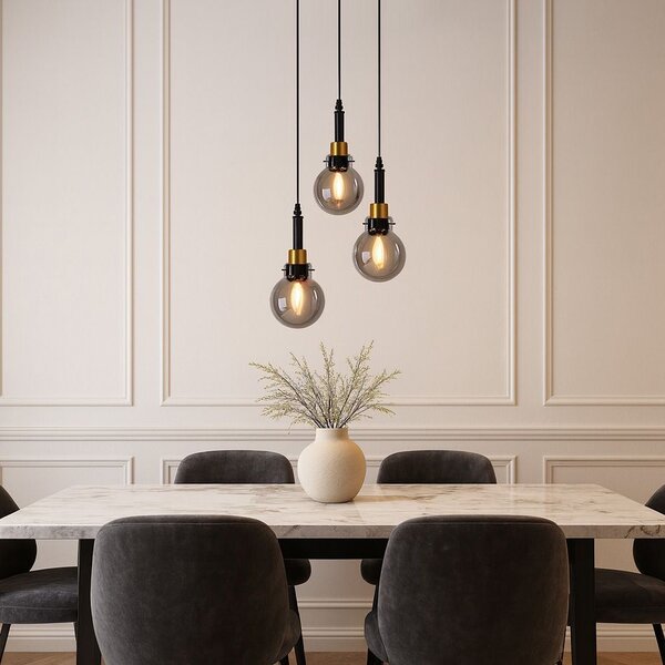Lampă suspendată APP1125-3CP Black Gold