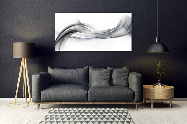 Tablou pe sticla Abstract Art Alb Gri