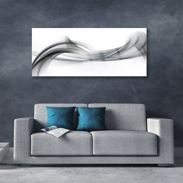 Tablou pe sticla Abstract Art Alb Gri