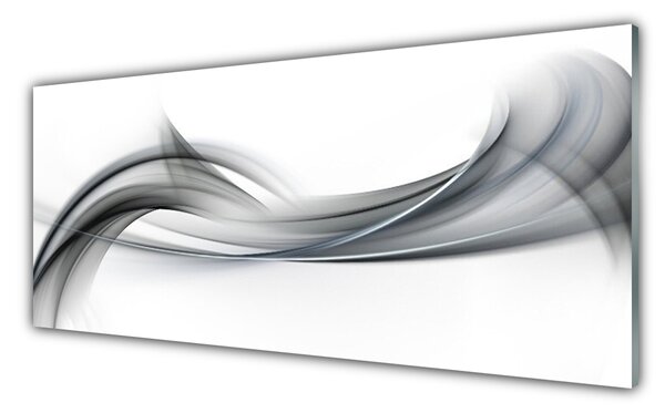 Panou sticla bucatarie Abstract Art Alb Gri
