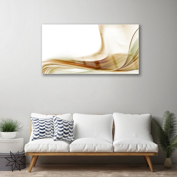 Tablou pe sticla Abstract Art Verde Gri Alb