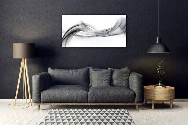 Tablou pe sticla Abstract Art Alb Gri