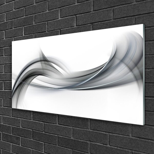 Tablou pe sticla Abstract Art Alb Gri