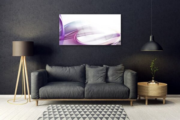 Tablou pe sticla Abstract Art Roz Alb