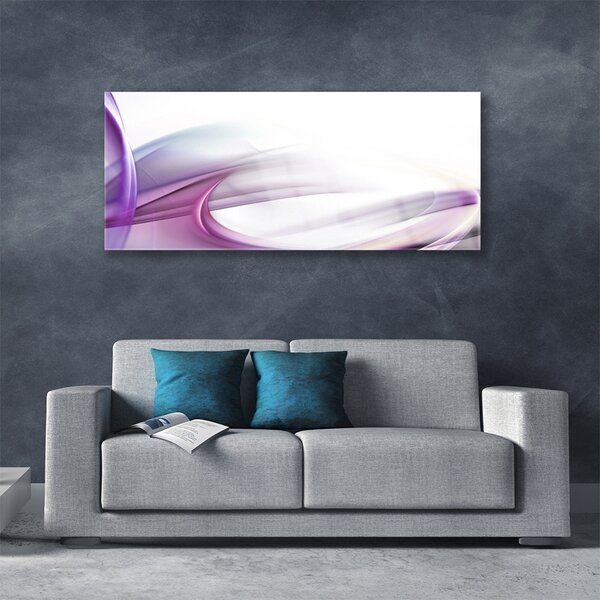 Tablou pe sticla Abstract Art Roz Alb