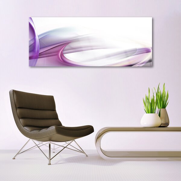 Tablou pe sticla Abstract Art Roz Alb