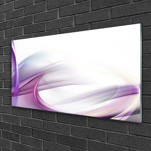 Tablou pe sticla Abstract Art Roz Alb