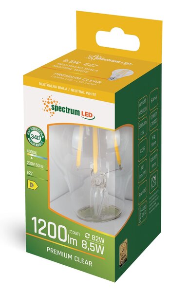 Bec LED GLS E-27 8,5W WOJ+14596
