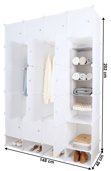 Dulap modular Cain (alb). 1028919