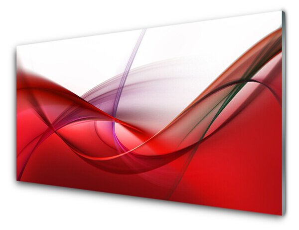 Panou sticla bucatarie Abstract Art Portocaliu Roz Alb