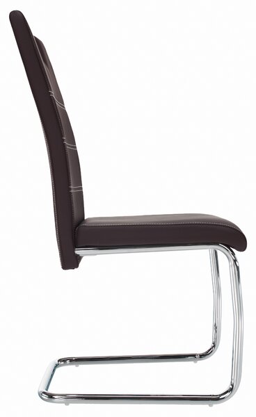Scaun de sufragerie Abalia New (maro + Crom). 808098
