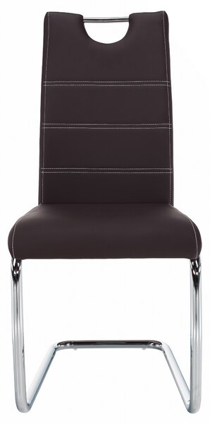 Scaun de sufragerie Abalia New (maro + Crom). 808098