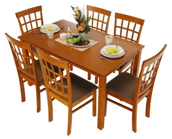 Set masă scaune pentru sufragerie Gris 1+6 (pentru 6 persoane). 752830