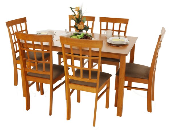 Set masă scaune pentru sufragerie Gris 1+6 (pentru 6 persoane). 752830