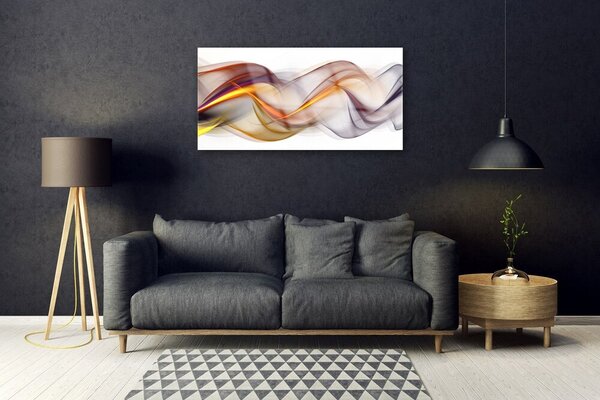 Tablou pe sticla Abstract Art Galben Verde Rosu Gri Alb
