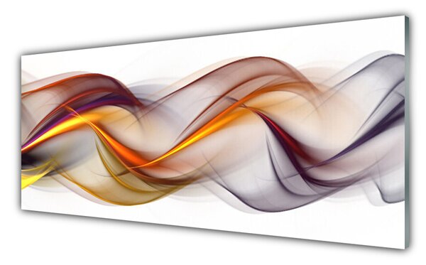 Tablou pe sticla Abstract Art Galben Verde Rosu Gri Alb