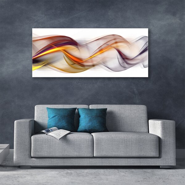 Tablou pe sticla Abstract Art Galben Verde Rosu Gri Alb