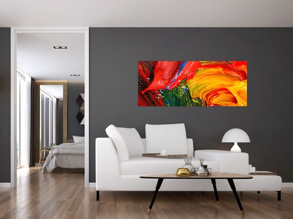 Tablou - Abstractizare albăstrire cu o perie (120x50 cm)