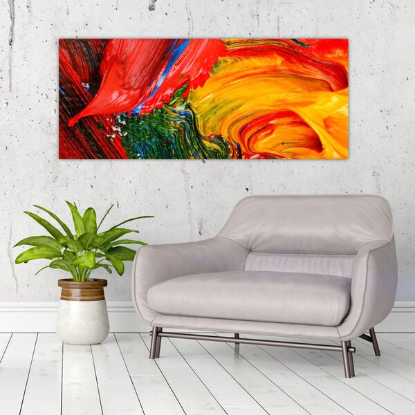 Tablou - Abstractizare albăstrire cu o perie (120x50 cm)