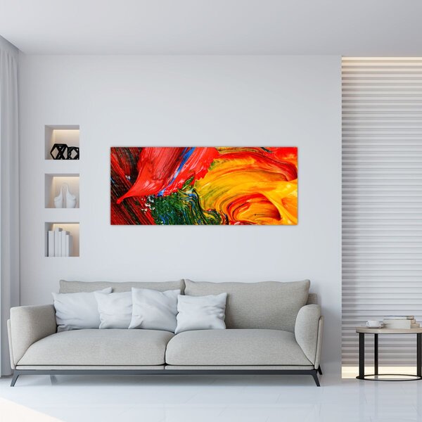 Tablou - Abstractizare albăstrire cu o perie (120x50 cm)