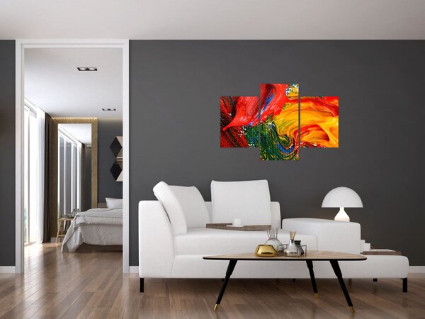 Tablou - Abstractizare albăstrire cu o perie (90x60 cm)