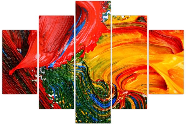 Tablou - Abstractizare albăstrire cu o perie (150x105 cm)
