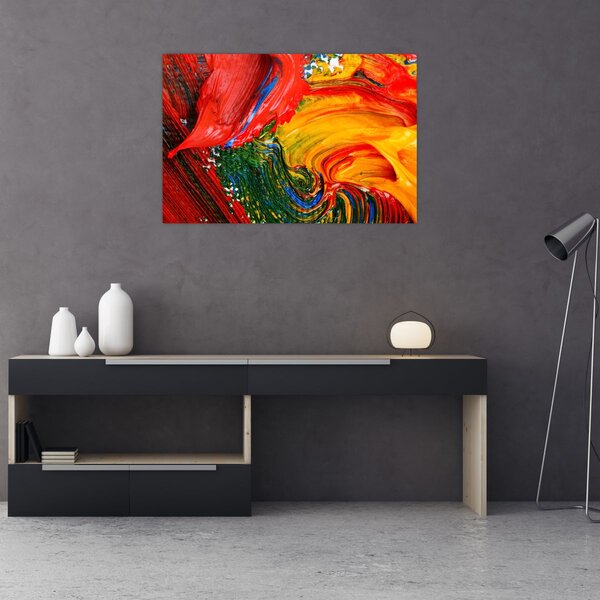 Tablou - Abstractizare albăstrire cu o perie (90x60 cm)