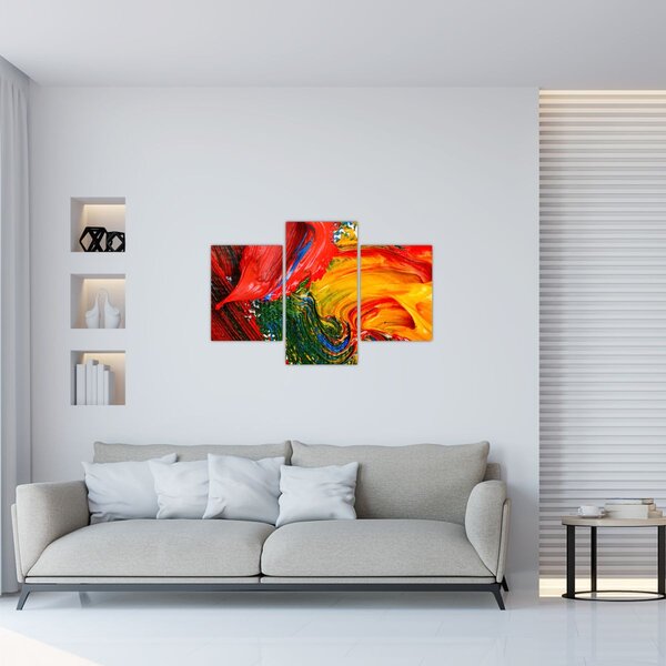 Tablou - Abstractizare albăstrire cu o perie (90x60 cm)
