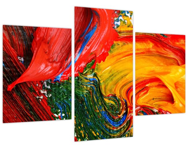 Tablou - Abstractizare albăstrire cu o perie (90x60 cm)
