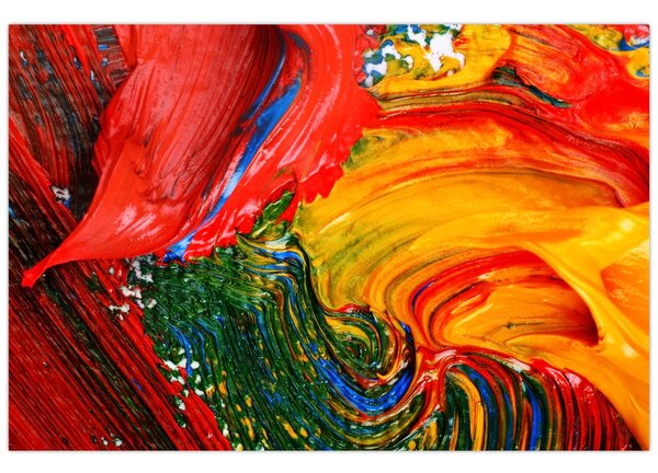Tablou - Abstractizare albăstrire cu o perie (90x60 cm)