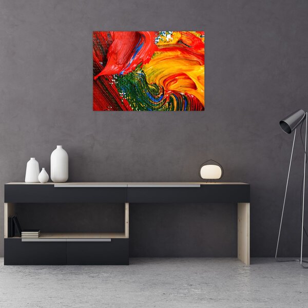 Tablou - Abstractizare albăstrire cu o perie (70x50 cm)