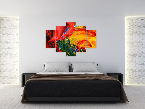 Tablou - Abstractizare albăstrire cu o perie (150x105 cm)