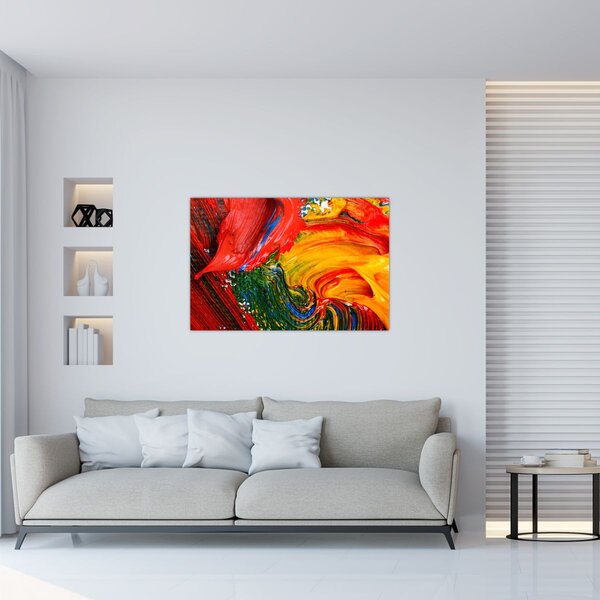 Tablou - Abstractizare albăstrire cu o perie (90x60 cm)