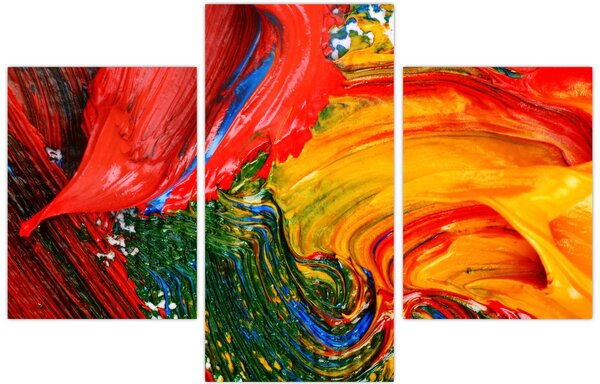 Tablou - Abstractizare albăstrire cu o perie (90x60 cm)