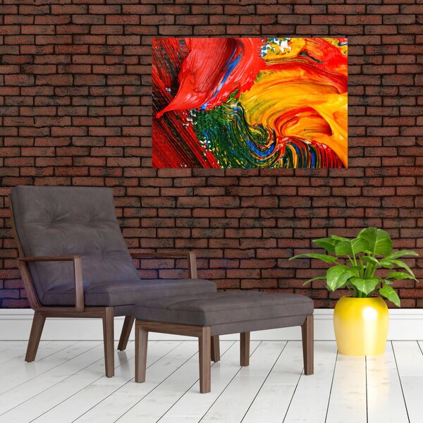 Tablou - Abstractizare albăstrire cu o perie (90x60 cm)