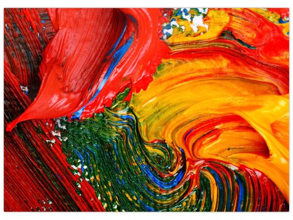 Tablou - Abstractizare albăstrire cu o perie (70x50 cm)