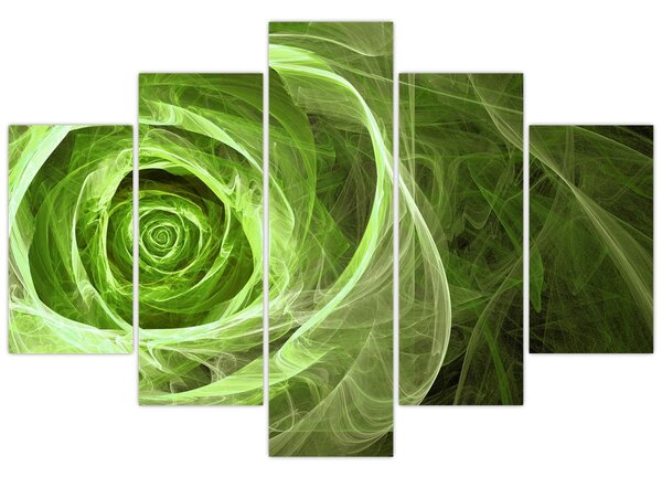 Tablou - Abstract Rose Green (150x105 cm)