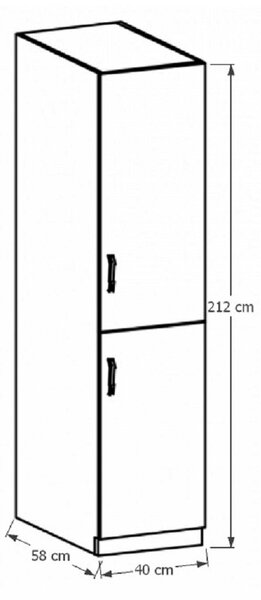 Dulap de bucătărie pentru alimente D40SP Sillina (nuc milano). 1015111