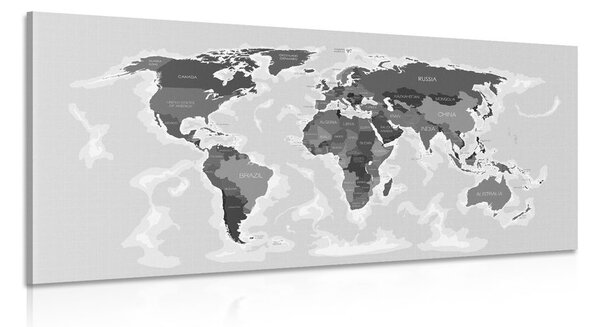 Tablou harta frumoasă cu atingere de alb-negru