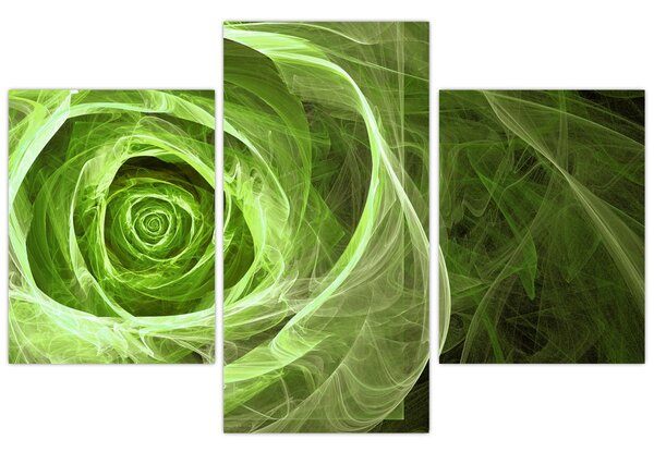Tablou - Abstract Rose Green (90x60 cm)