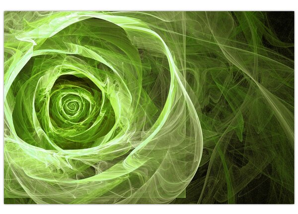 Tablou - Abstract Rose Green (90x60 cm)