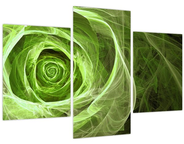 Tablou - Abstract Rose Green (90x60 cm)