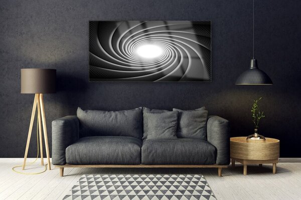 Tablou pe sticla Abstract Art Gri Alb Negru